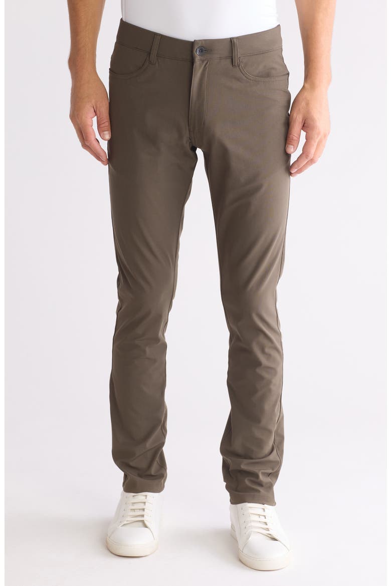 Tech Power Stretch Comfort Slim Leg Pants, Main, color, DK. OLIVE