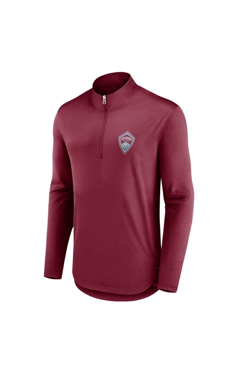 FANATICS Men's Fanatics Branded Burgundy Colorado Rapids Iconic Quarter-Zip Jacket, Alternate, color,
