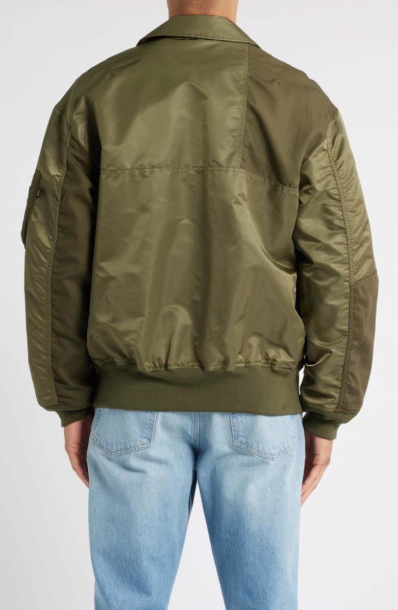 Alpha Industries CWU 36/P Mod Mixed Media Jacket, Alternate, color, Og-107 Green