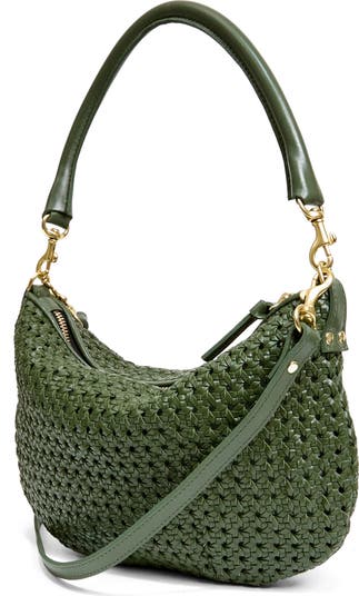 Petit Moyen Woven Leather Messenger Bag