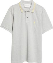 AMI PARIS Ami de Coeur Embroidered Cotton Piqué Polo