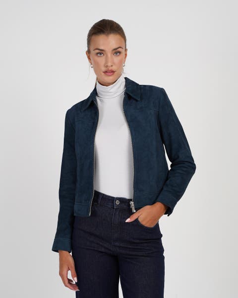 Harper Suede Bomber Jacket