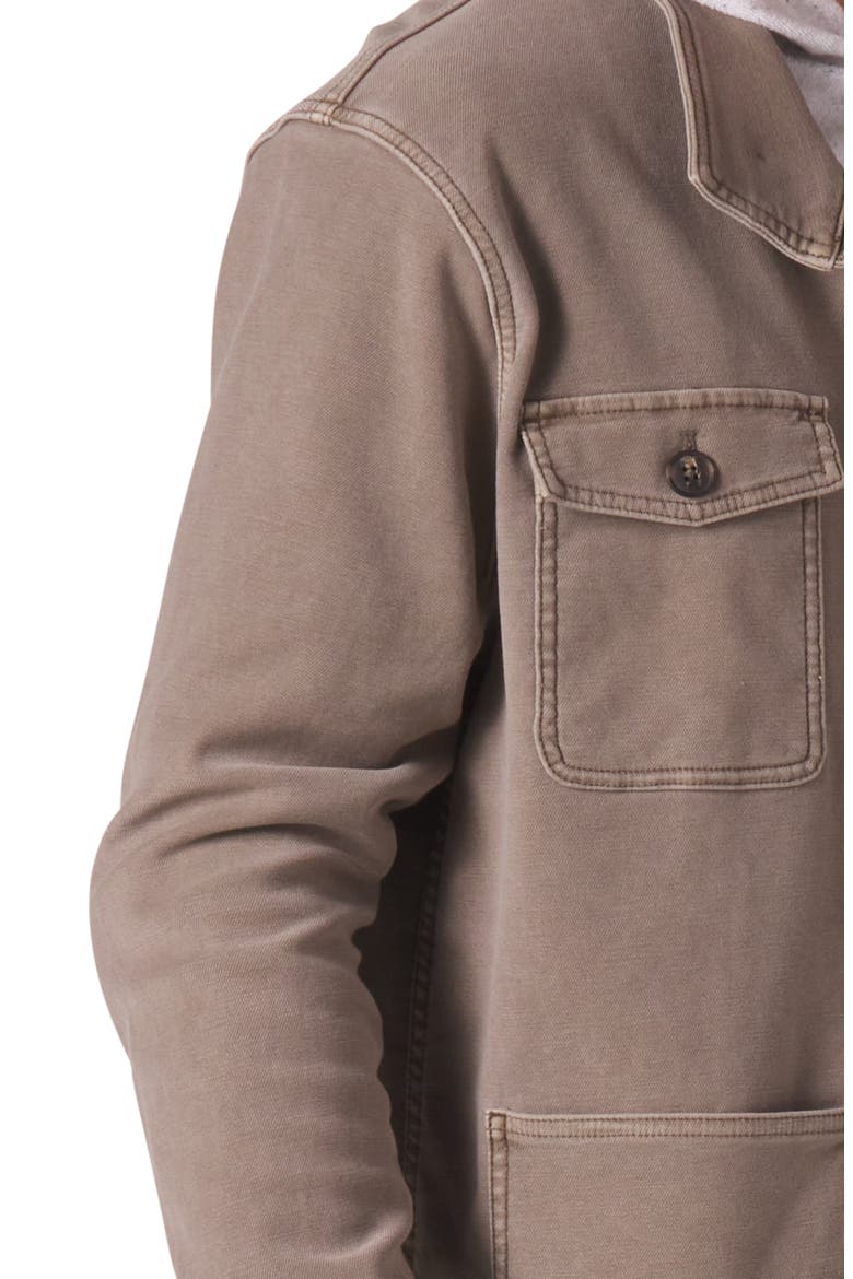 Comfort Terry Cloth Chore Coat, Alternate, color, TAUPE