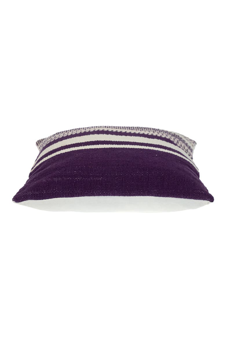 Stripe Square Accent Pillow, Alternate, color, PURPLE