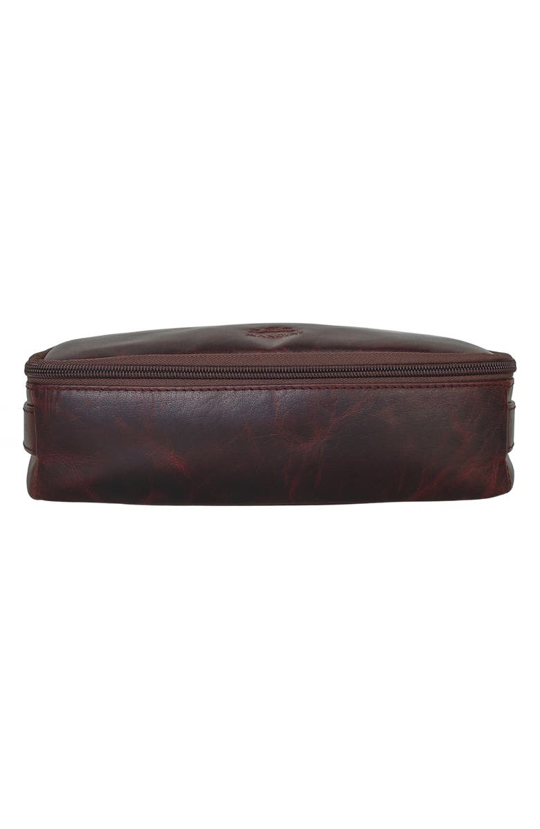 Mancini Buffalo Collection Classic Toiletry Kit, Alternate, color, Brown