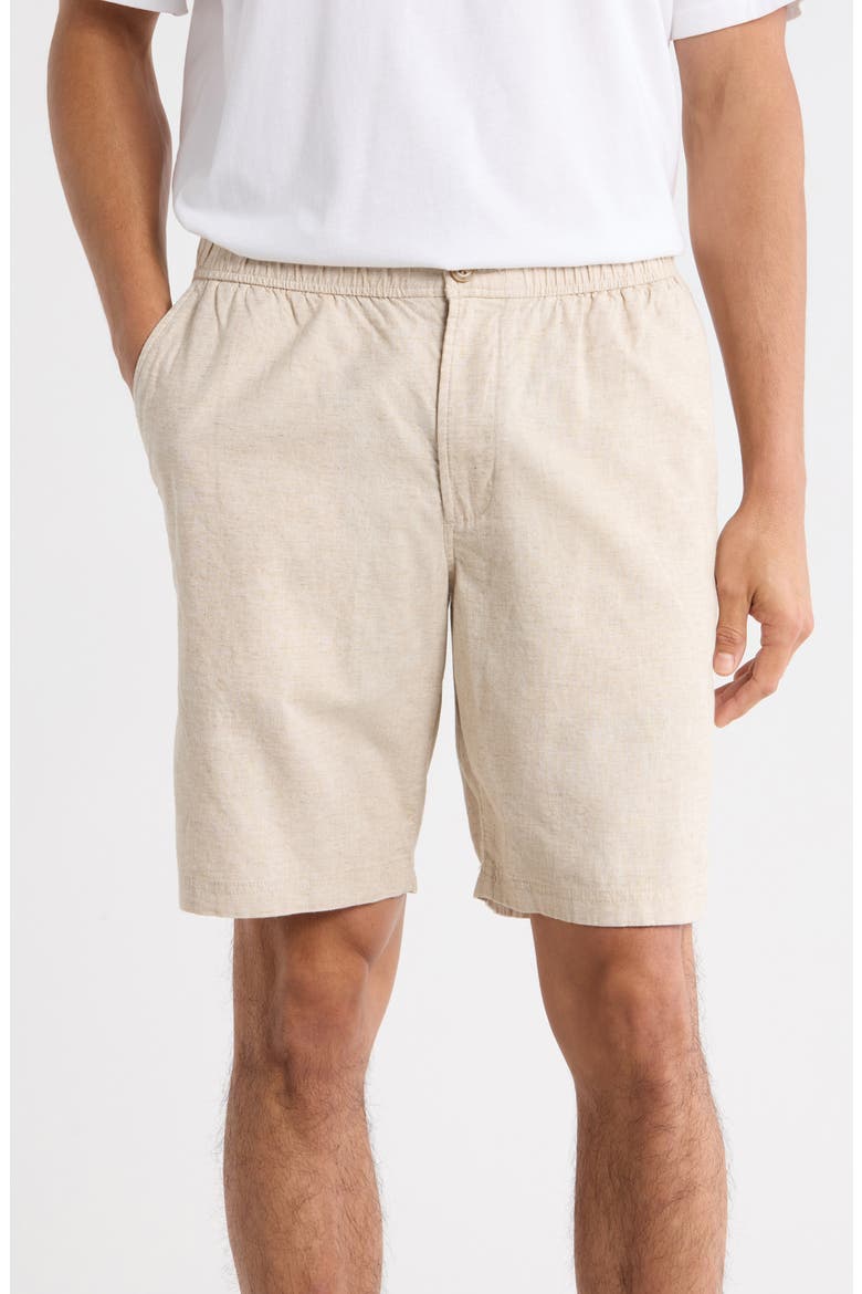 Riviera Short Linen Blend Shorts, Main, color, NATURAL