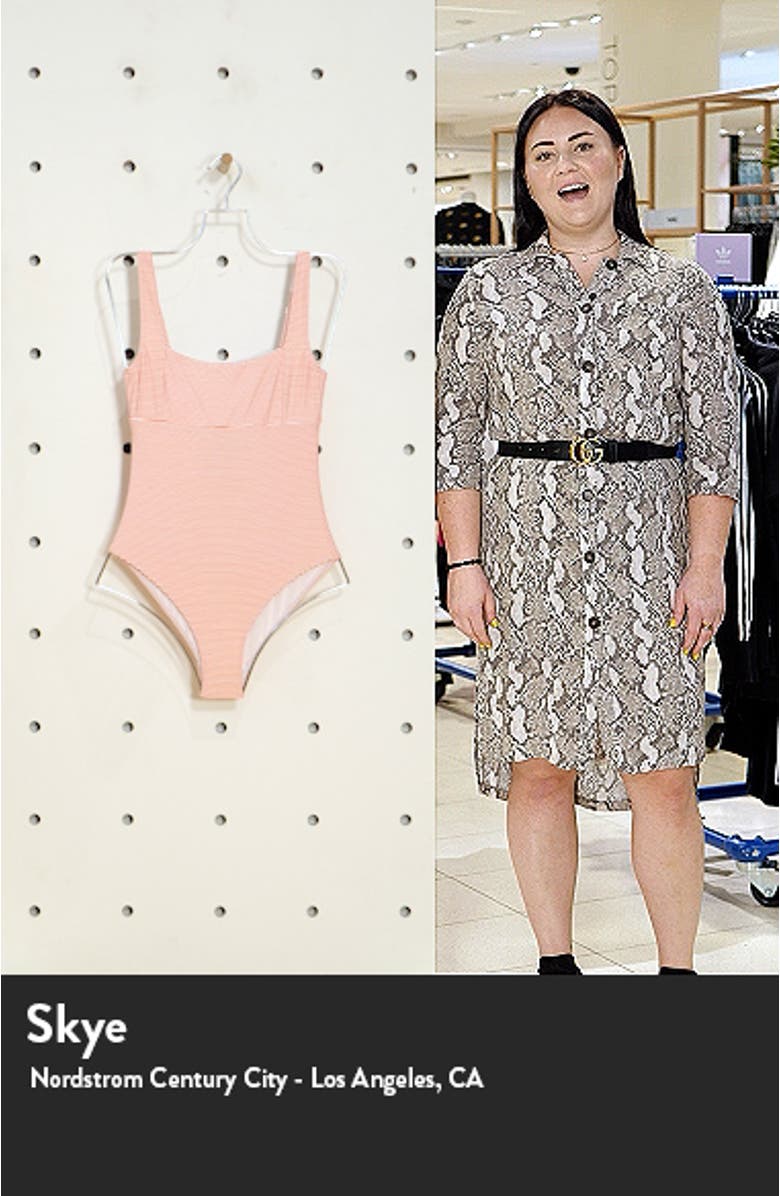 Positano Stripe Square Neck One-Piece Swimsuit, sales video thumbnail