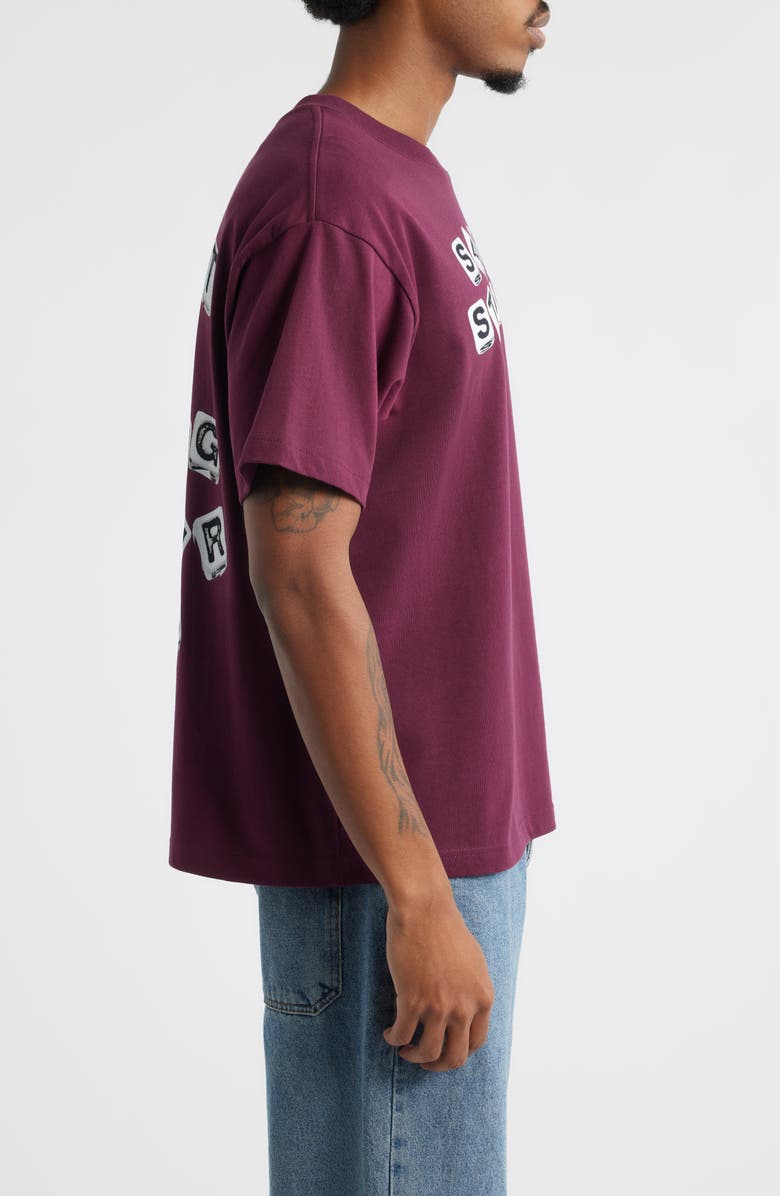 SANTO STUDIO Dice Graphic T-Shirt, Alternate, color, Merlot