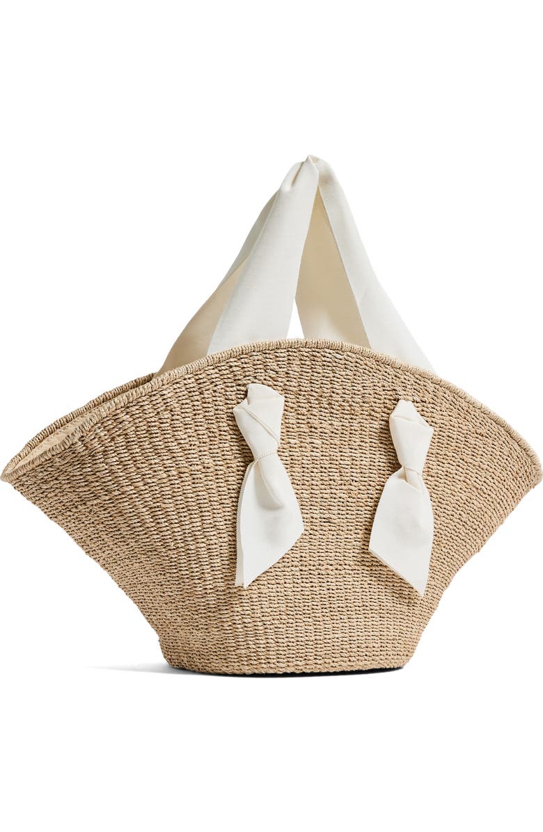 Pamela Munson Petite Isla Bahia Riviera Woven Tote, Alternate, color, Natural/ White