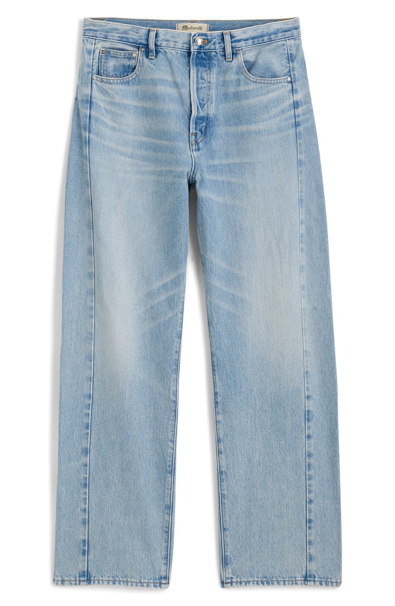 Madewell Pieced Barrel Leg Jeans, Alternate, color,