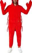 OppoSuits Lobster Hooded Fleece Costume Jumpsuit