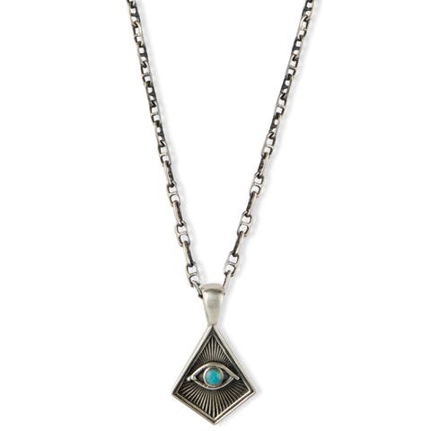 Evil Eye and Turquoise Silver Necklace