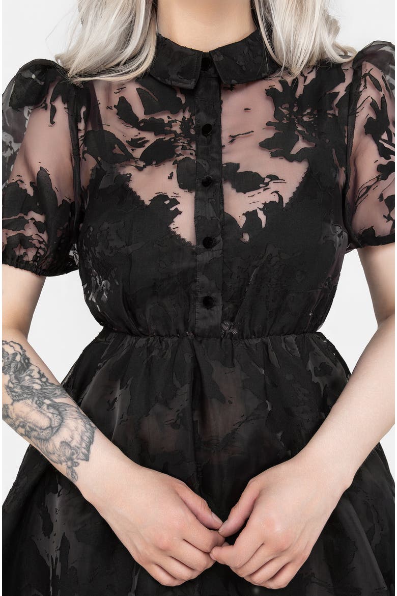 Spectre Mini Shirt Dress, Alternate, color, Black