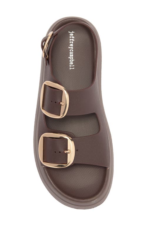 Jeffrey Campbell Blithe Platform Sandal In Brown Gold