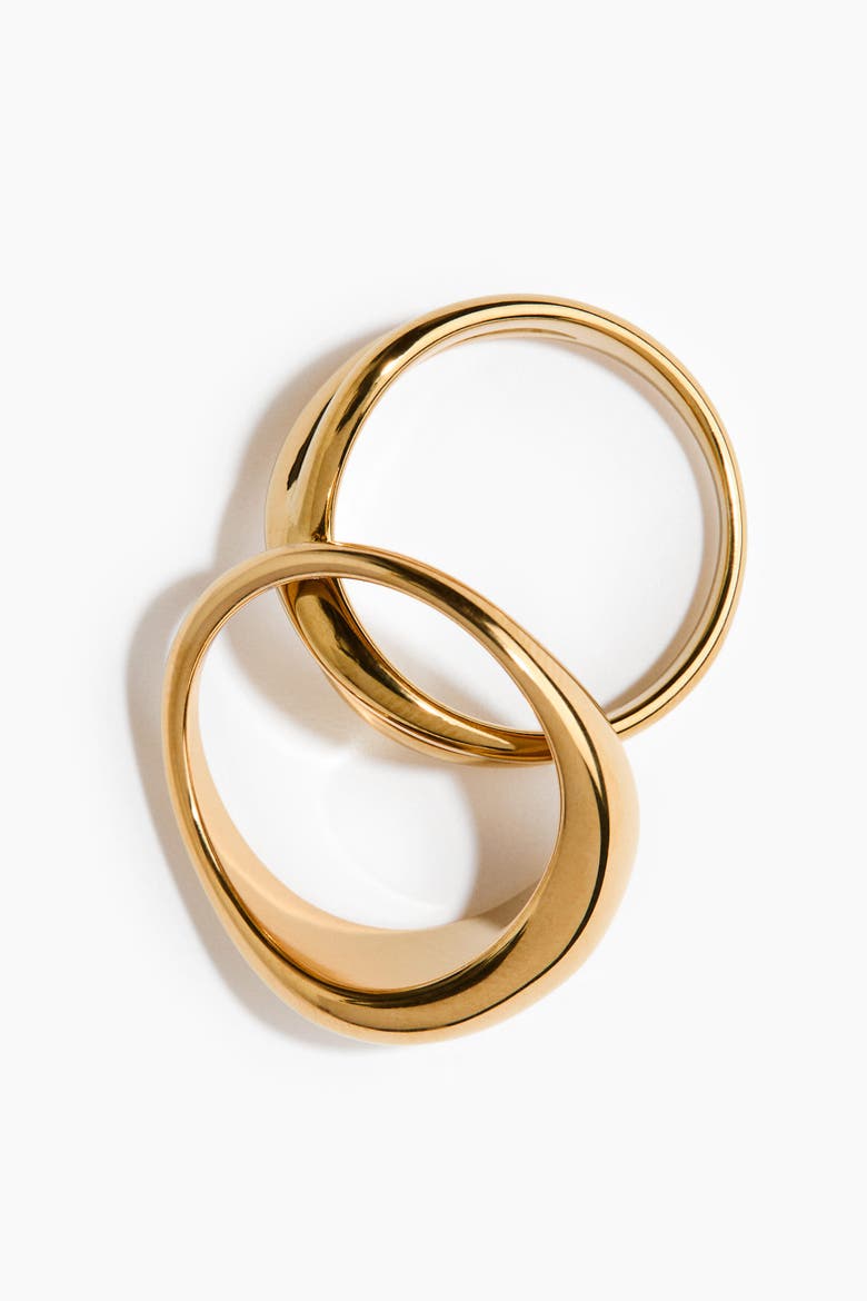 2-pack Waterproof Rings, Alternate, color, Gold-colored
