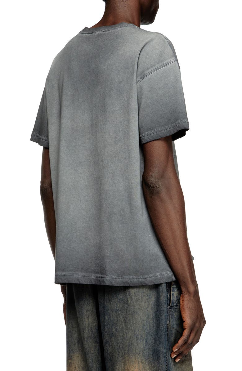 DIESEL<sup>®</sup> T-Norm-T9 Devoré Logo T-Shirt, Alternate, color, Grey