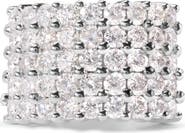Haus of Brilliance 14k White Gold 4.0 Cttw Diamond 5 Row Ring Band