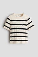 H&M Cable-knit T-shirt