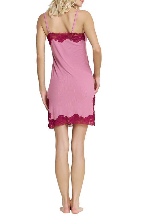Honeydew Dream On Lace Trim Chemise In Pink