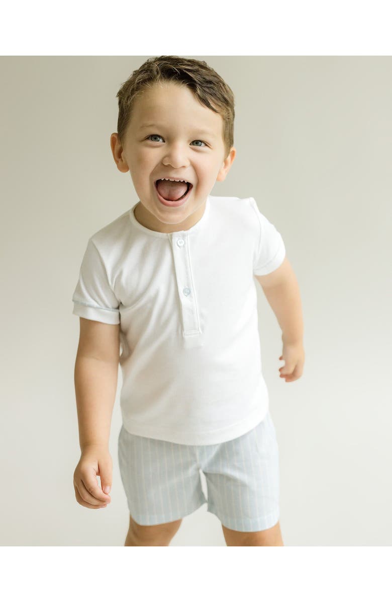 Cuclie Linen Shorts - Lt.Blue Striped, Alternate, color, Light Blue