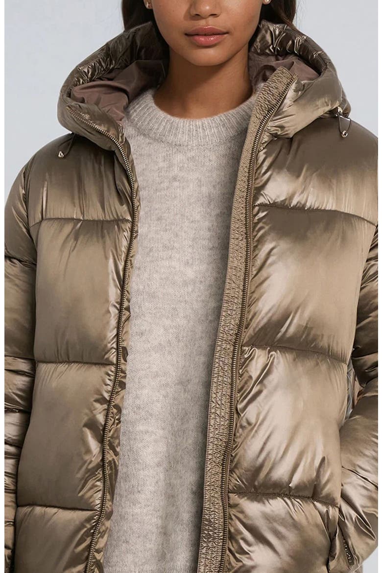 Alicia Water Resistant Hooded Parka Puffer Jacket, Alternate, color, MOCHA