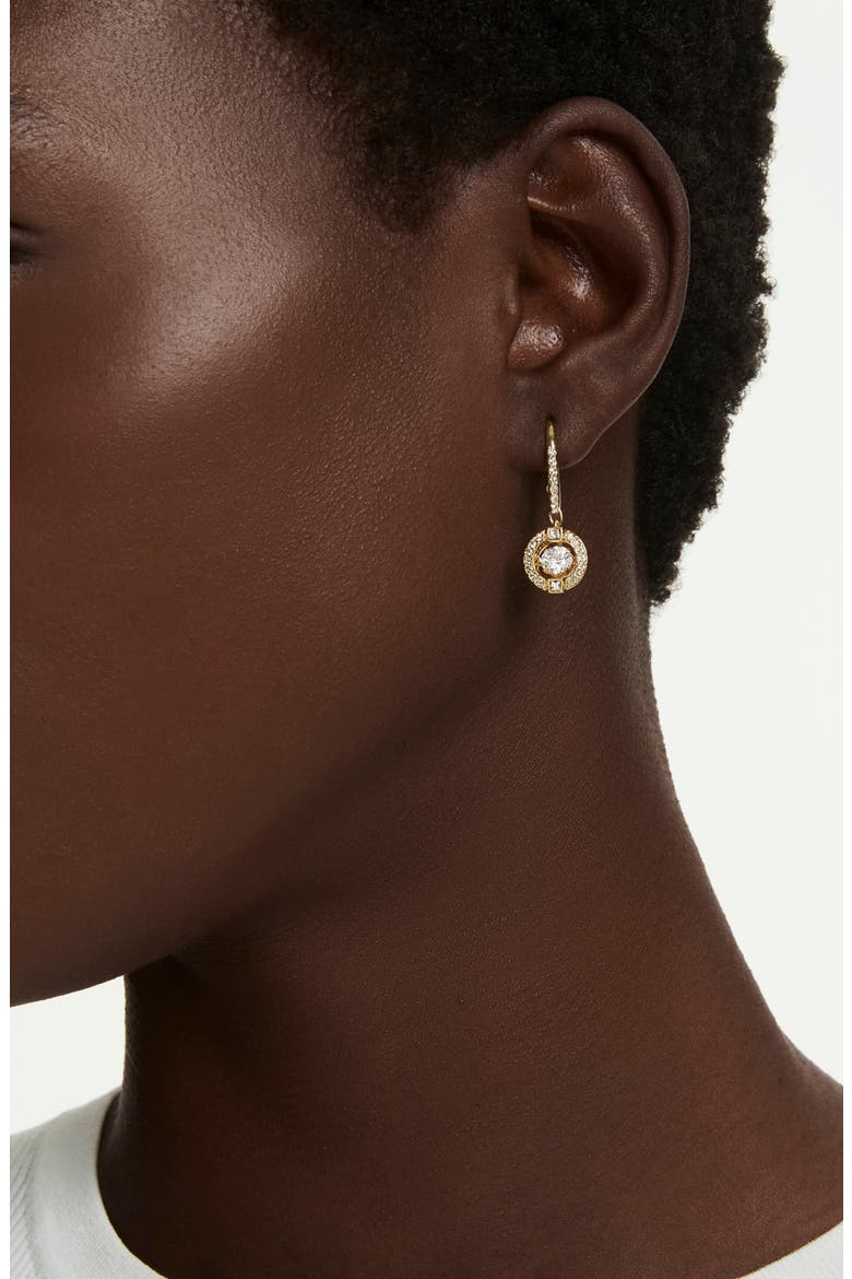 Una Crystal Drop Earrings, Alternate, color, WHITE/ GOLD