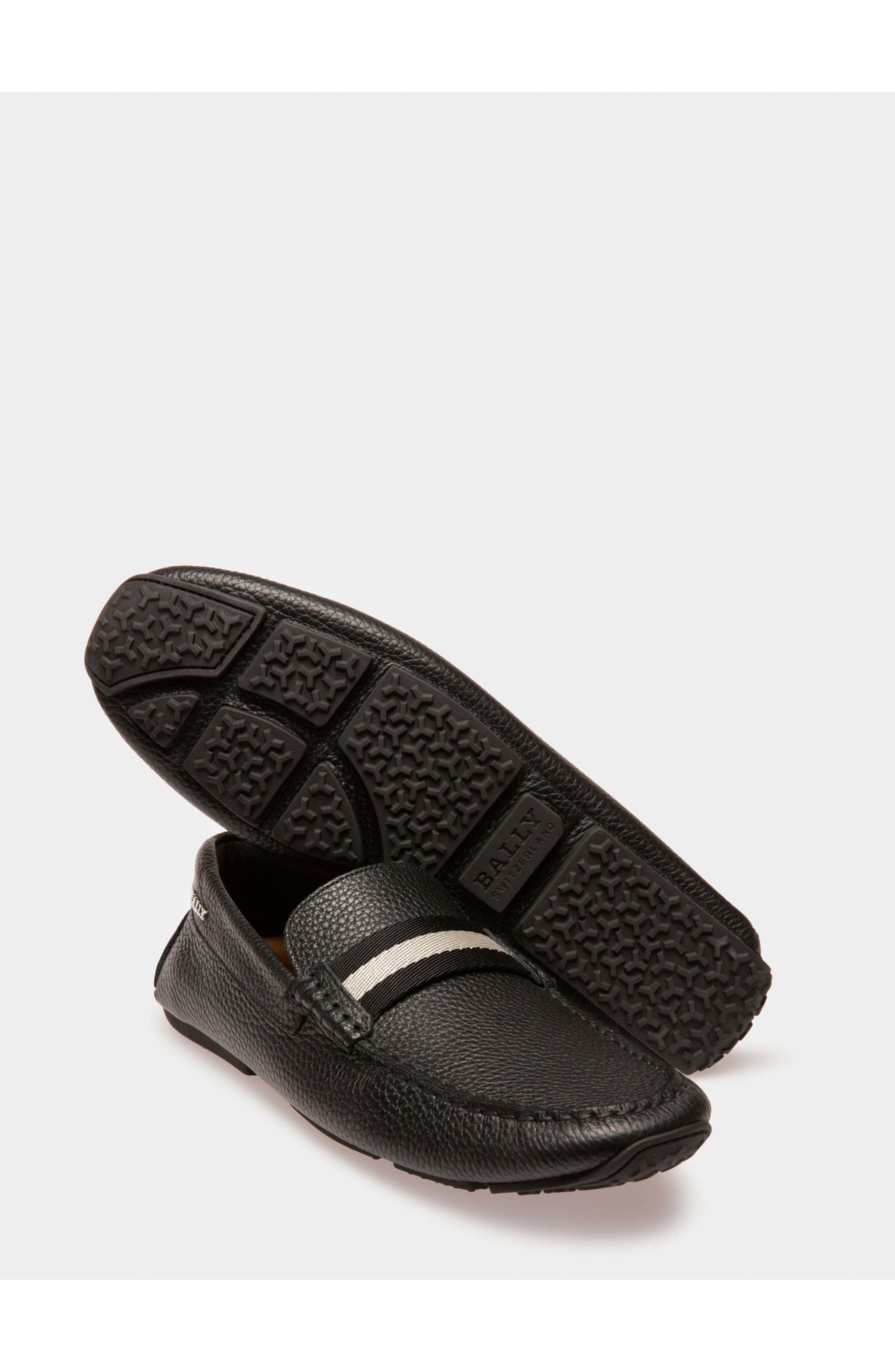 Bally Pearce Leather Drivers In, Alternate, color, Black