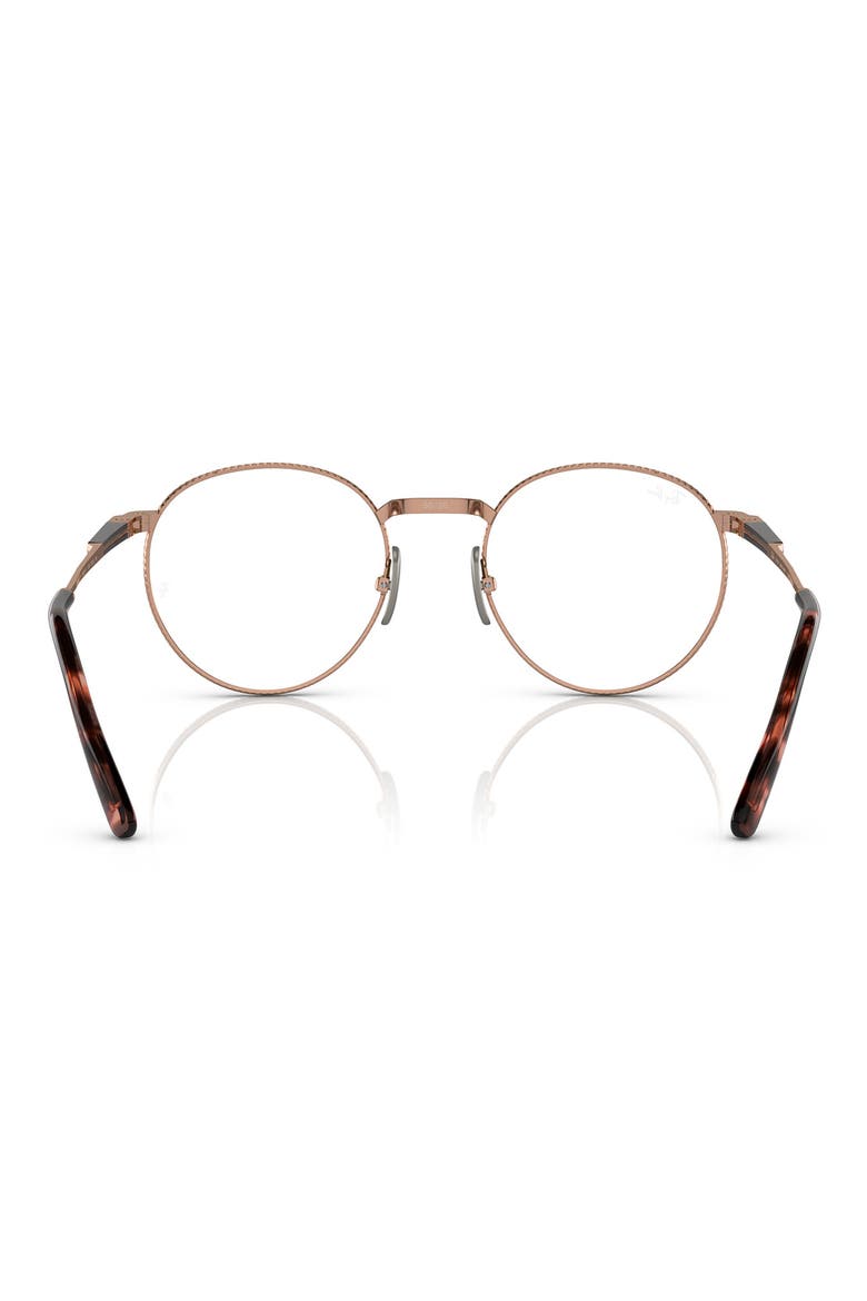 Round 47mm Round Optical Glasses, Alternate, color, ROSE GOLD