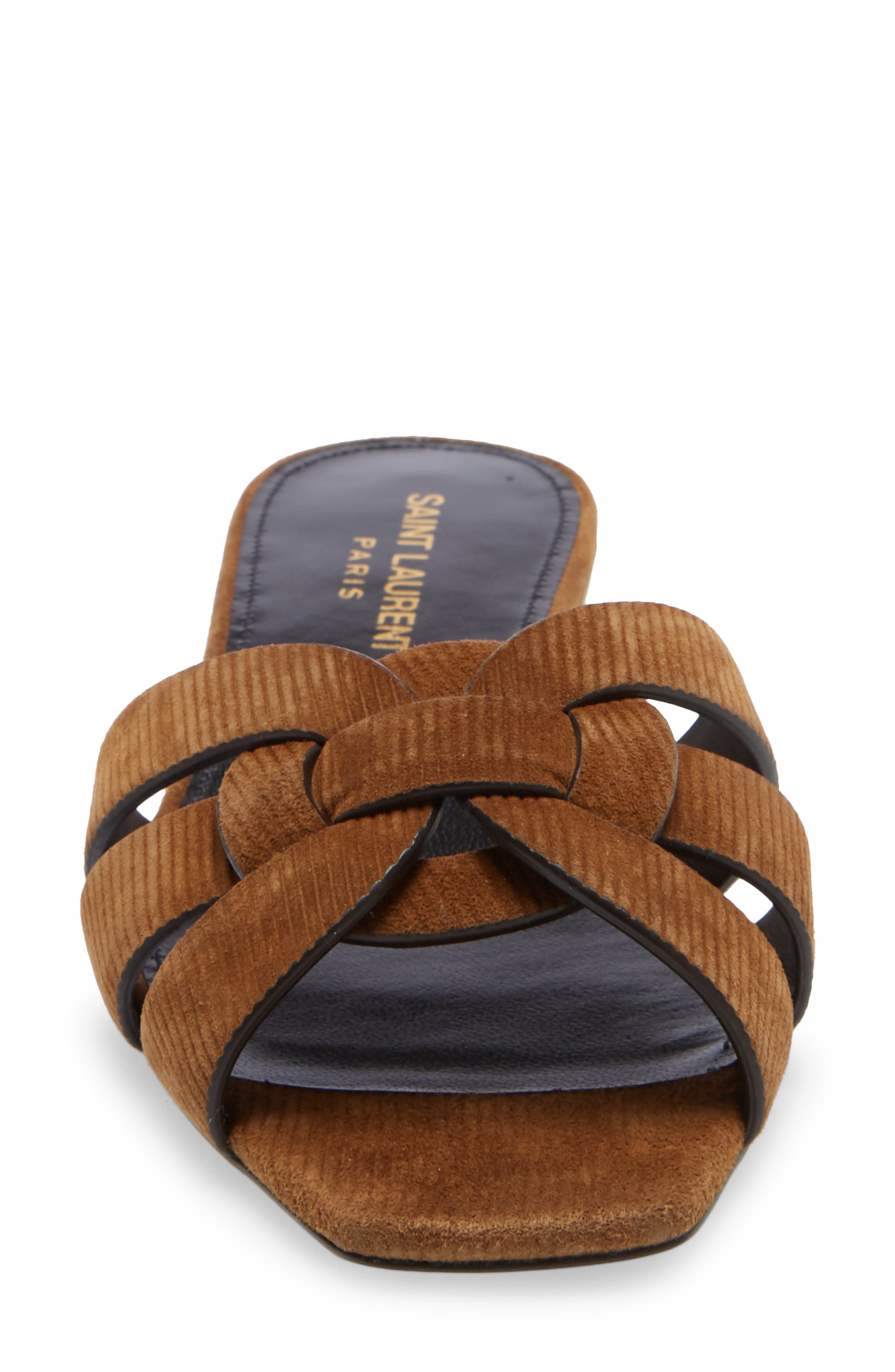 Saint Laurent Tribute Nu Pieds Slide Sandal, Alternate, color, 