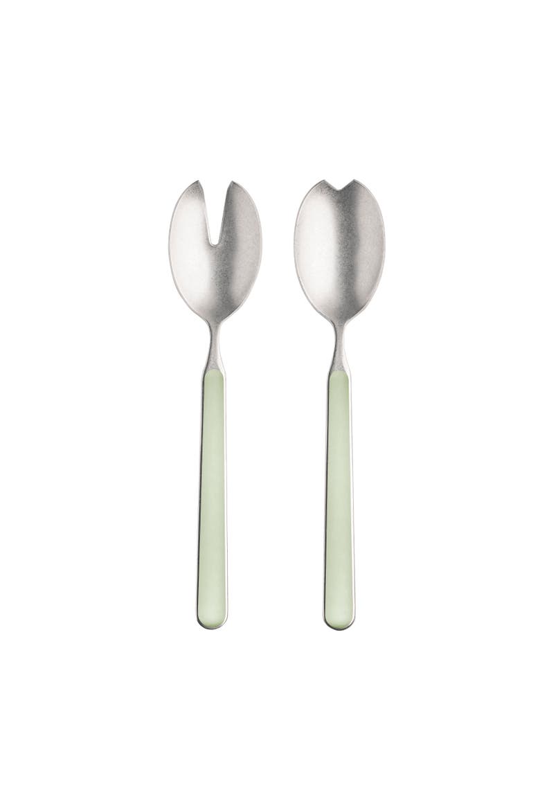 Fantasia Pewter Salad Serving Set - 2 Pieces, Alternate, color, Sage