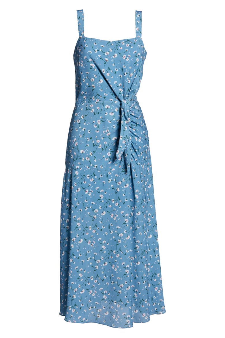 Floral Print Maxi Dress, Alternate, color, BLUE FLORAL