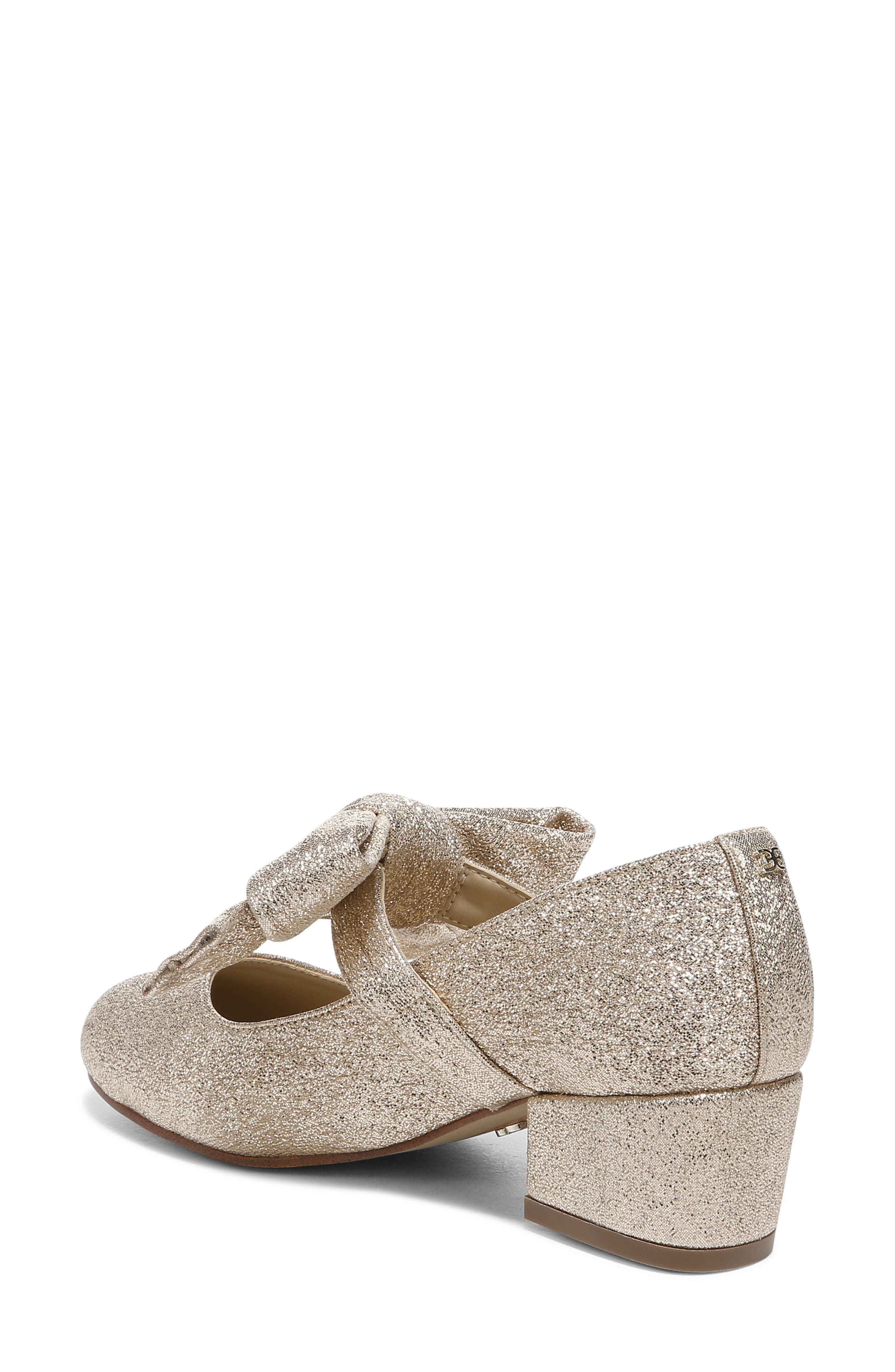 Kids' Teddy Glitter Bow Sandal, Alternate, color, GOLD GLITTER