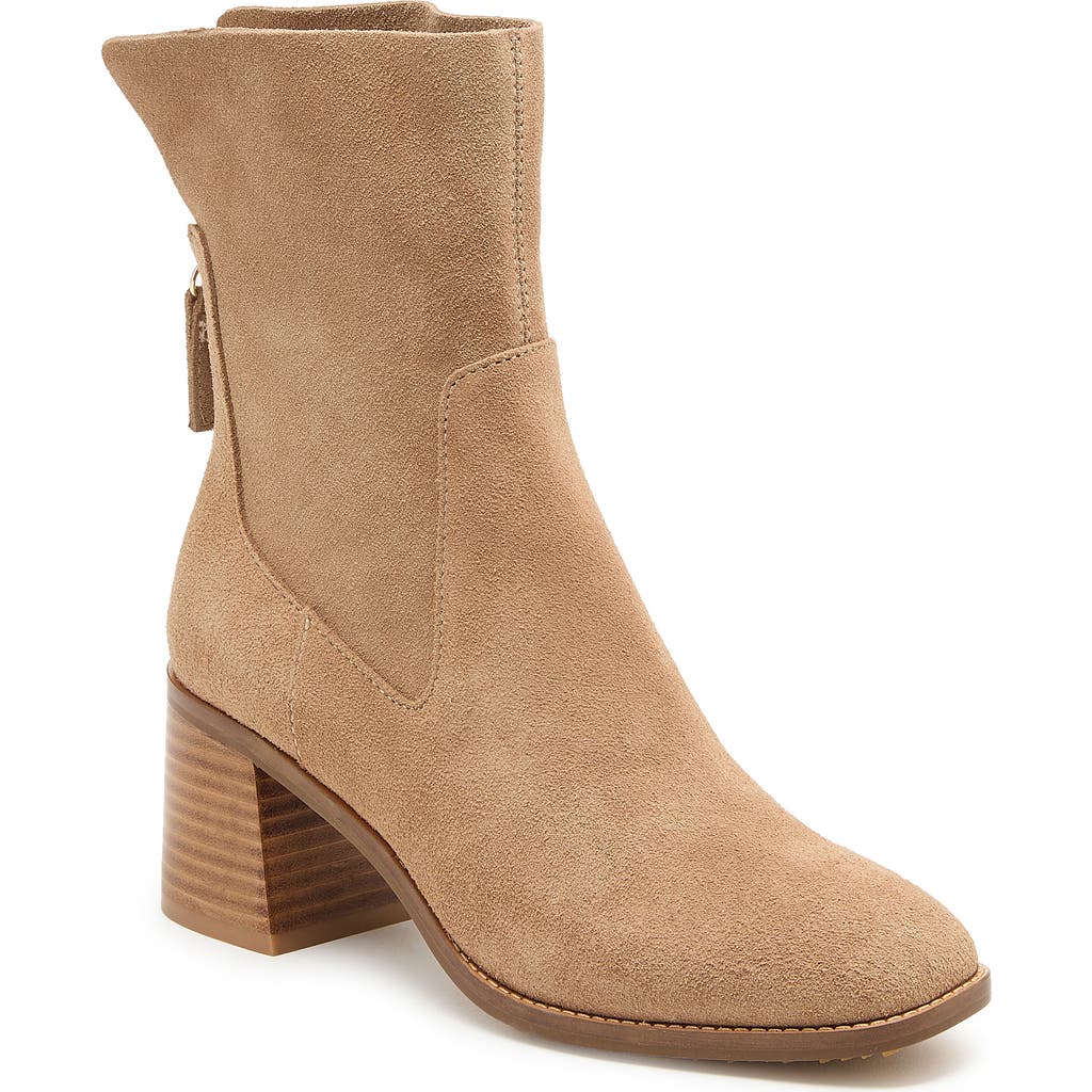 Kelsi Dagger Brooklyn Island Block Heel Bootie In Almond