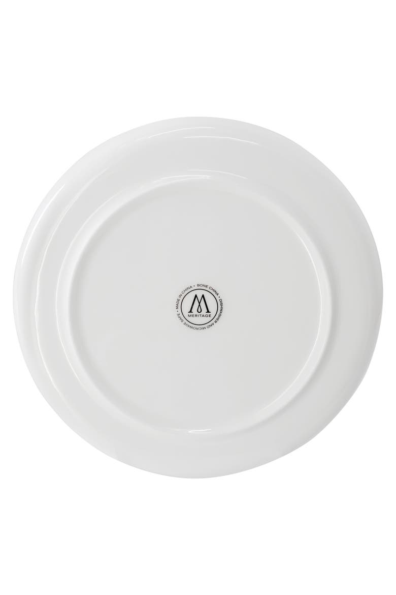 16 Piece Round Bone China Dinnerware Set in White, Alternate, color, White