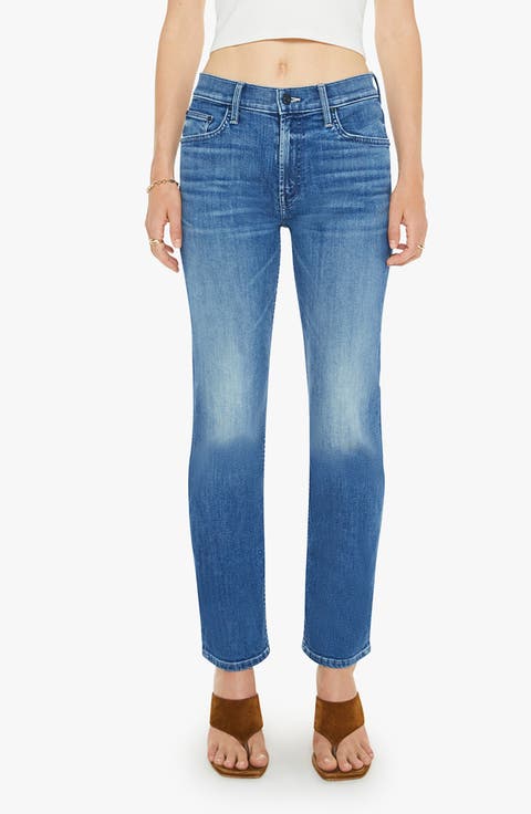 The Rider Mid Rise Ankle Straight Leg Jeans