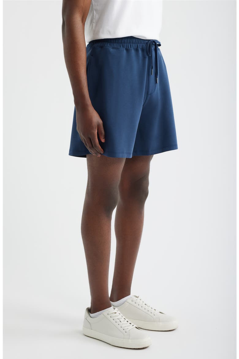 Luxe Traveler Knit Shorts, Alternate, color, DRESS BLUES