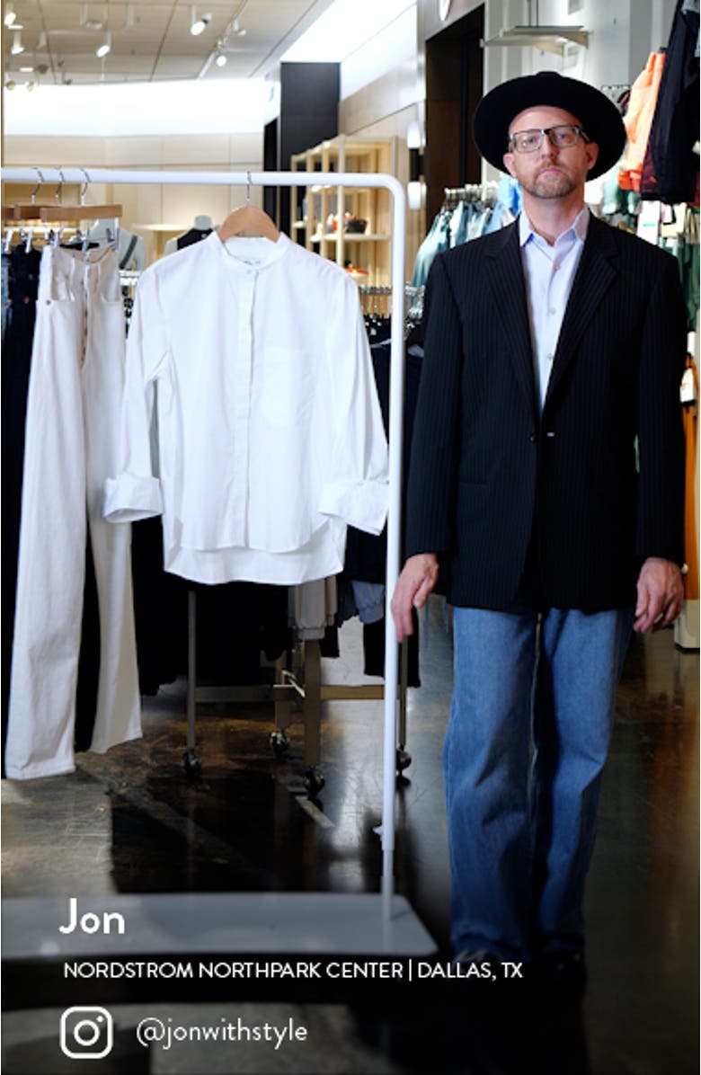 Band Collar Button-Up Shirt, sales video thumbnail