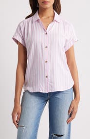 beachlunchlounge Darby Short Sleeve Button-Up Shirt