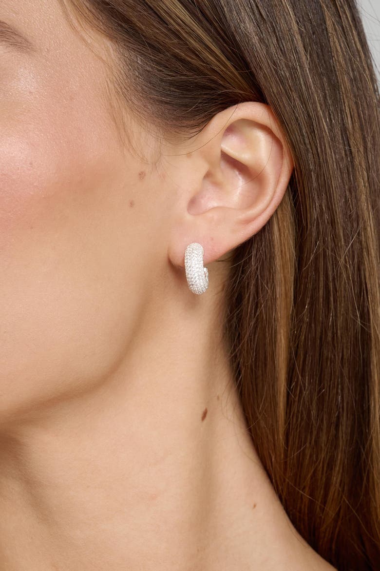 Essence Earrings, Alternate, color, Silver
