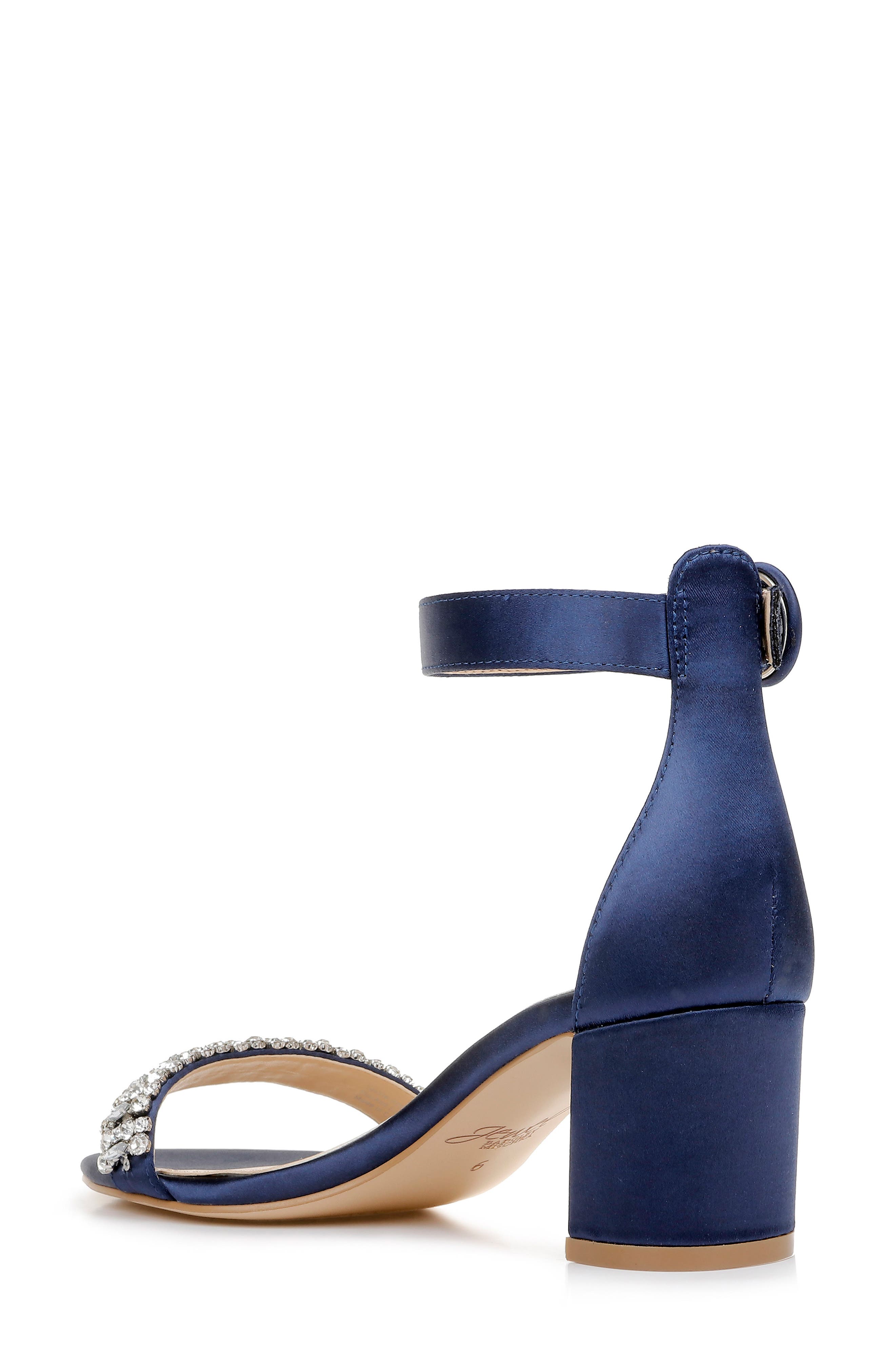 Jewel Badgley Mischka James Sandal, Alternate, color, Navy