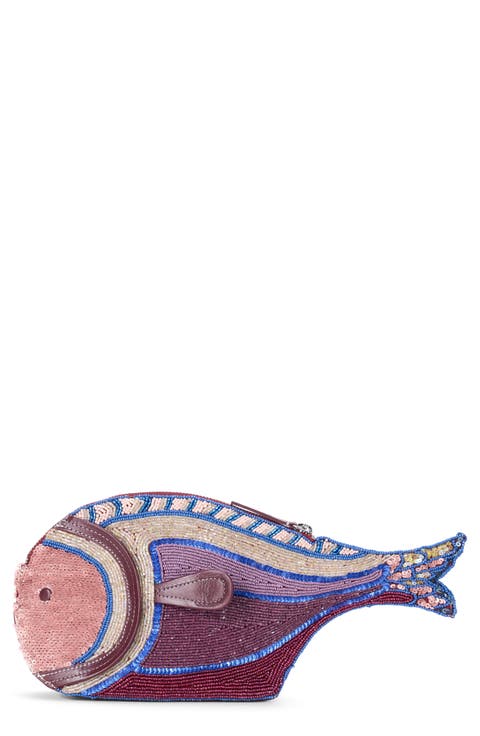 Pesce Beaded Clutch