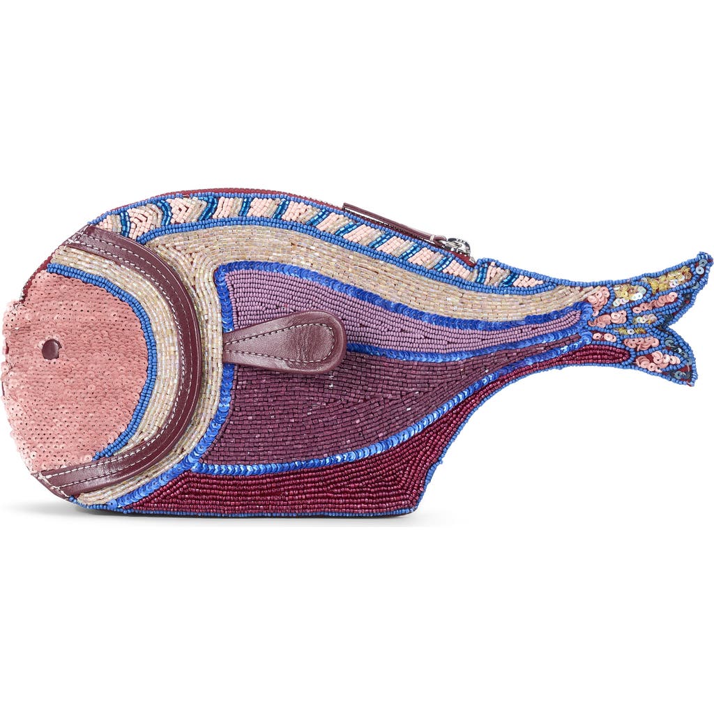 STAUD Pesce Beaded Clutch in Ultraviolet at Nordstrom