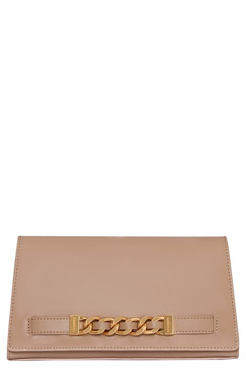 Curb Link Leather Crossbody Bag