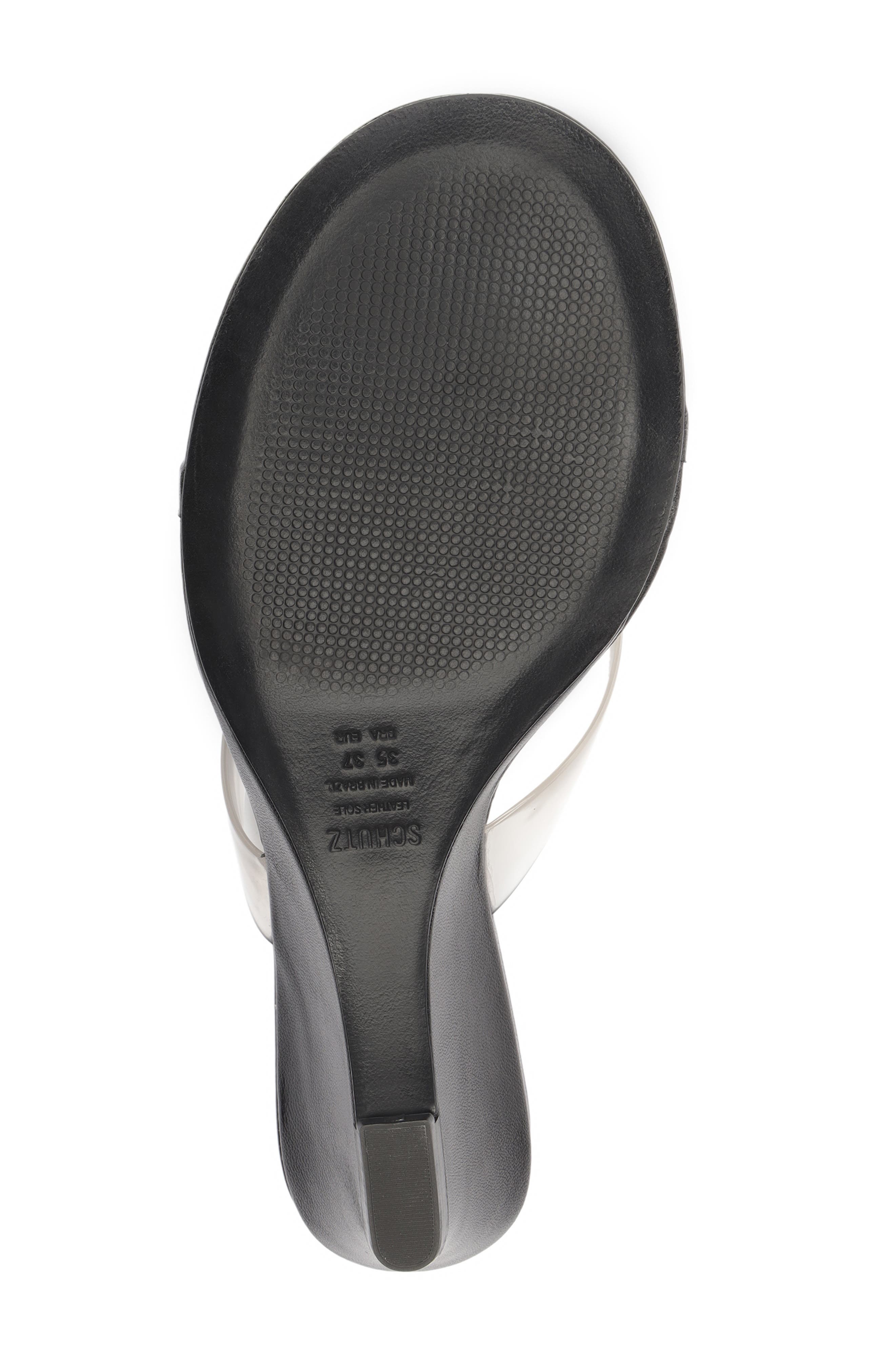 Schutz Roslyn Wedge Sandal, Alternate, color, Black