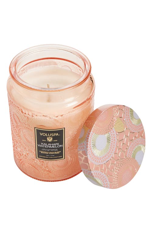 Voluspa Kalahari Watermelon Large Jar Candle In Pink