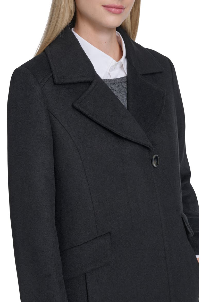 Wool Blend Coat, Alternate, color, BLACK