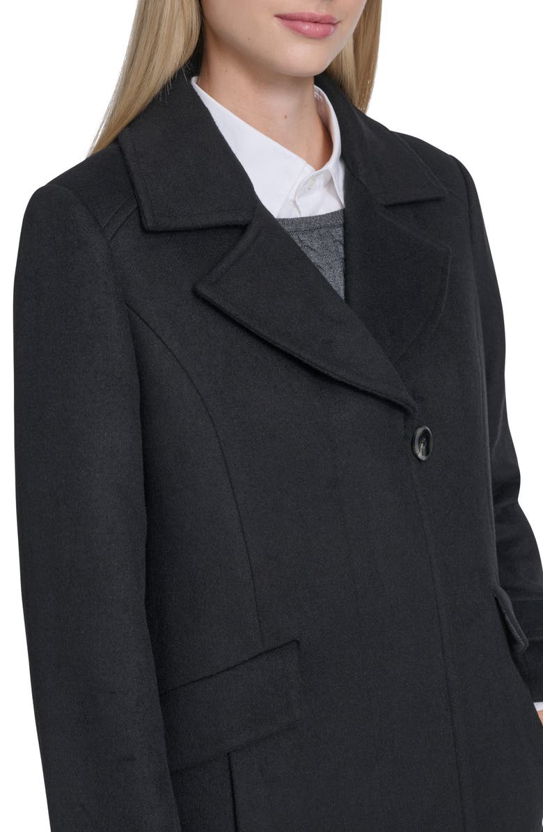 Cole Haan Wool Blend Coat, Alternate, color, Black