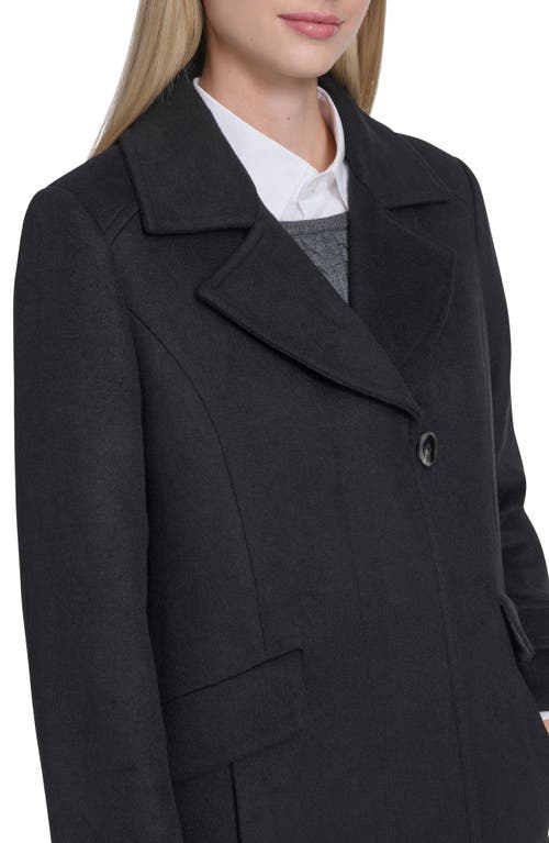Cole Haan Wool Blend Coat In Black