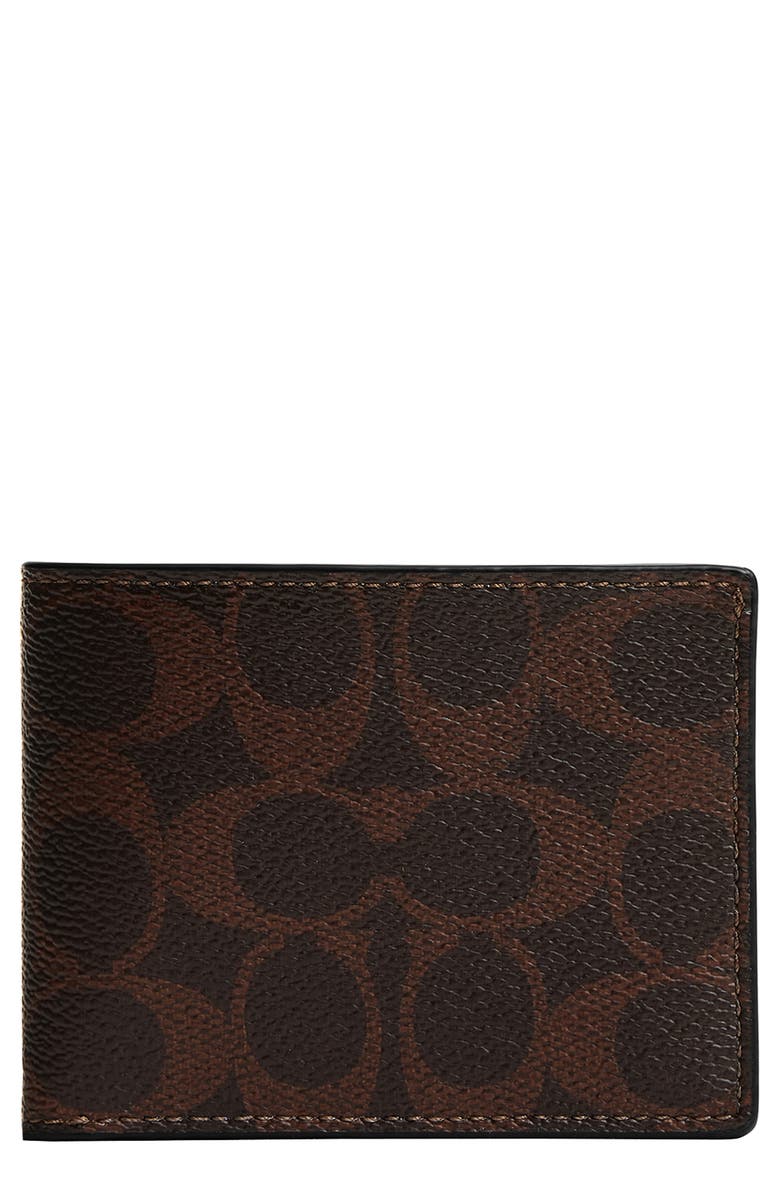 COACH Signature Billfold Wallet, Main, color, Maple