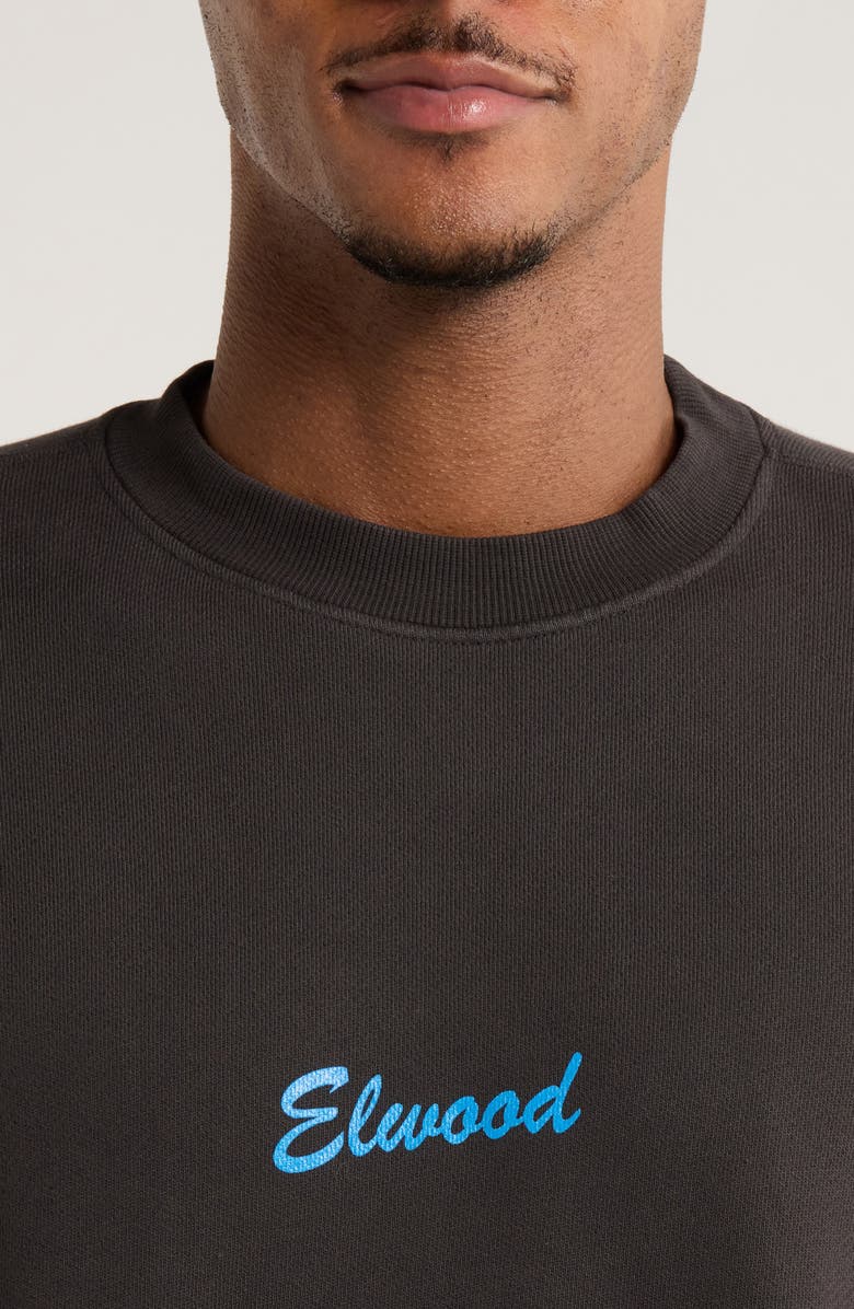 Elwood Slice of Heaven Organic Cotton Crewneck Sweatshirt, Alternate, color, Vintage Black